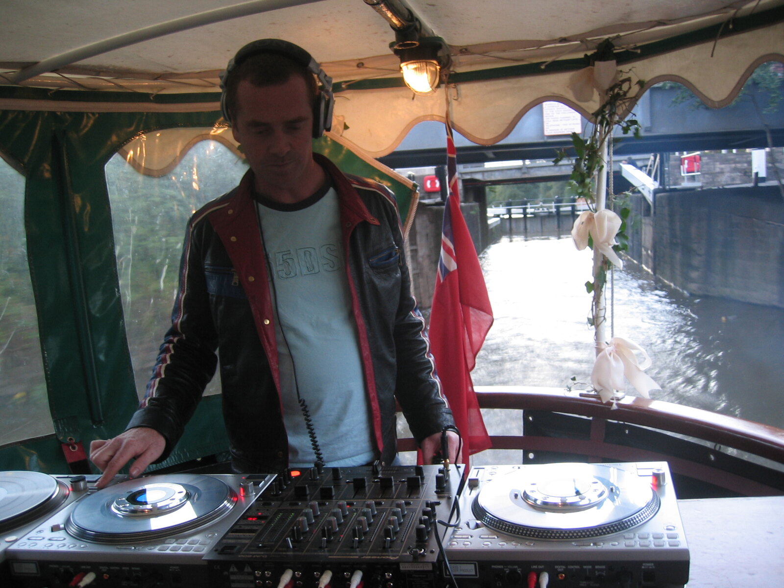 Nick Warren DJing at a Way Out West album launch in Bristol in 2004